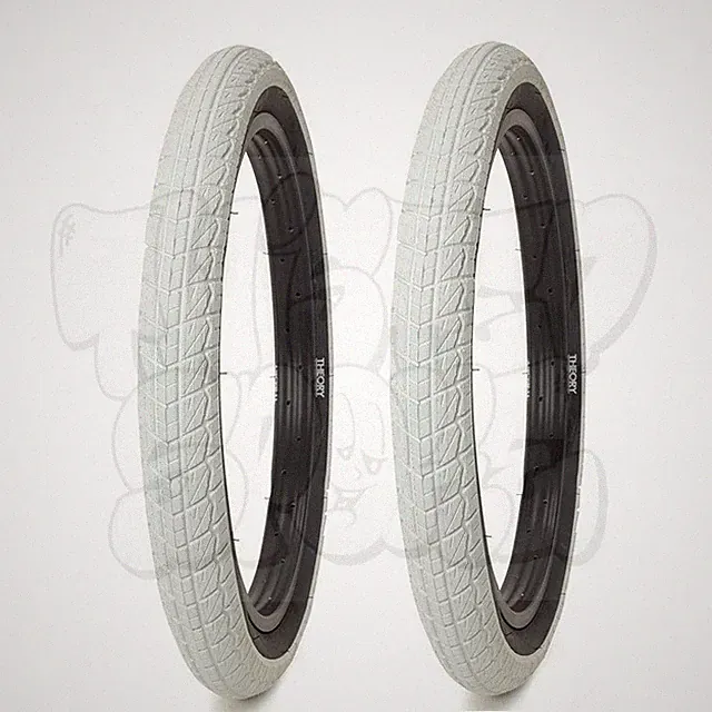 PAIR Theory Proven Freestyle Park BMX Bike Tires White w/ Black Wall 20 x 2.4